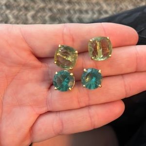 Kate Spade Small Square Stud Earrings - 2 sets